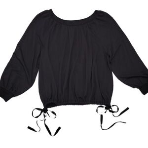 Lou & Grey black tie-waist top! Sz M